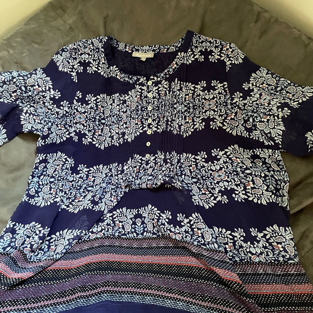Floral Navy Blouse